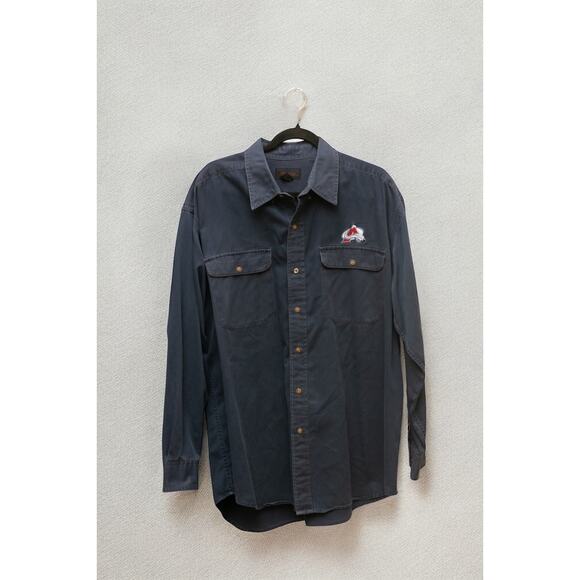 Vintage Antigua Colorado Avalanche NHL Button-Up Shirt – Size L - Picture 1 of 5